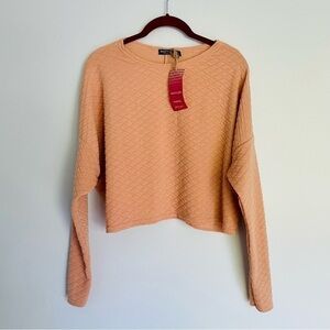 Nasty Gal Top 6 NWT Quilt for Success Loungewear Crop Long Sleeve Sustainable